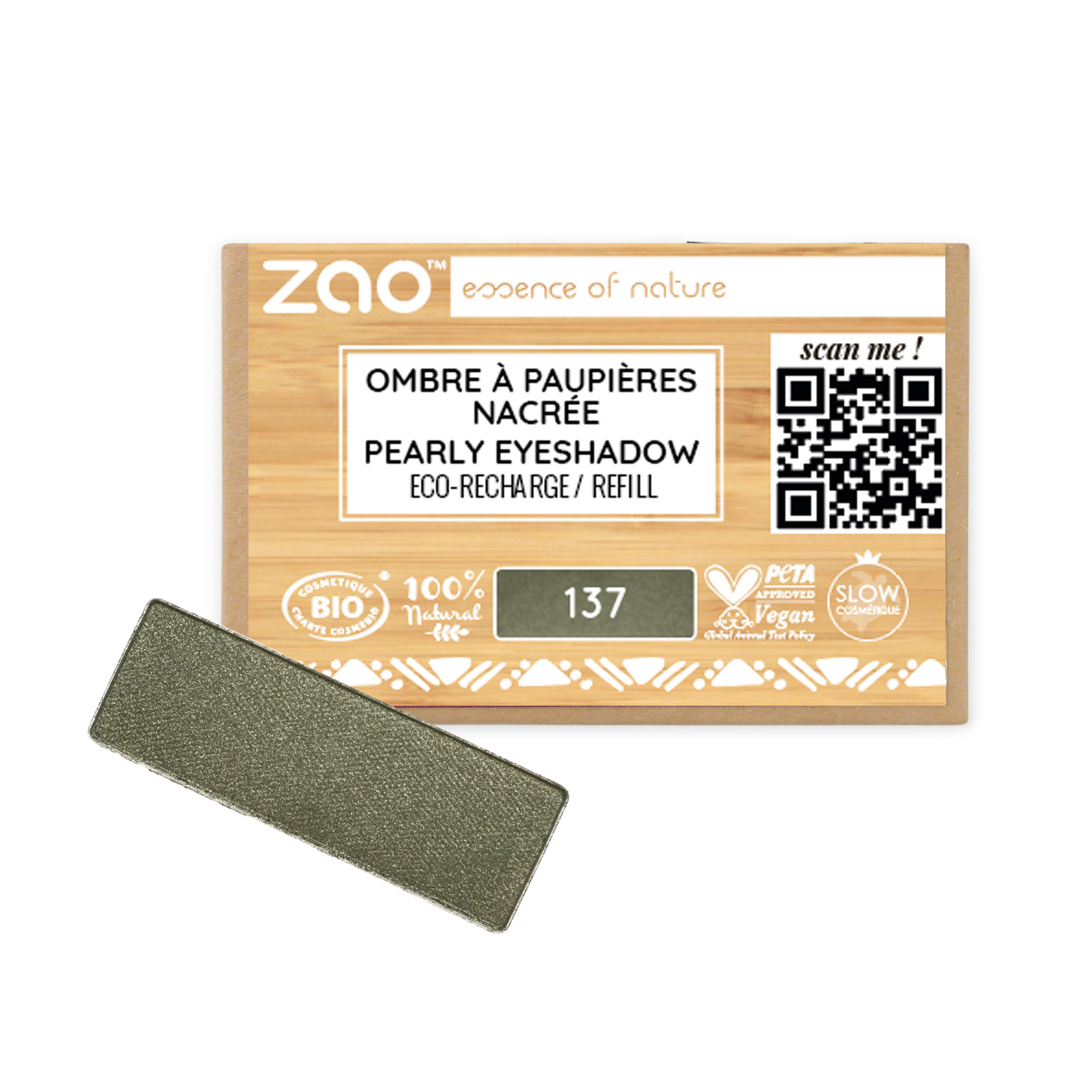 ZAOレクタングルアイシャドー　パーリーカラー